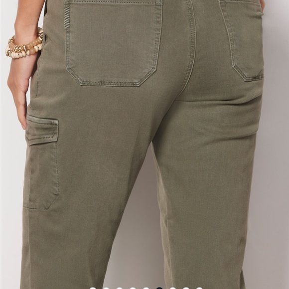 Paige Jolie Weekender: S: 29, C: vintage green ivy, NWT, bought from Evereve - Picture 3 of 8